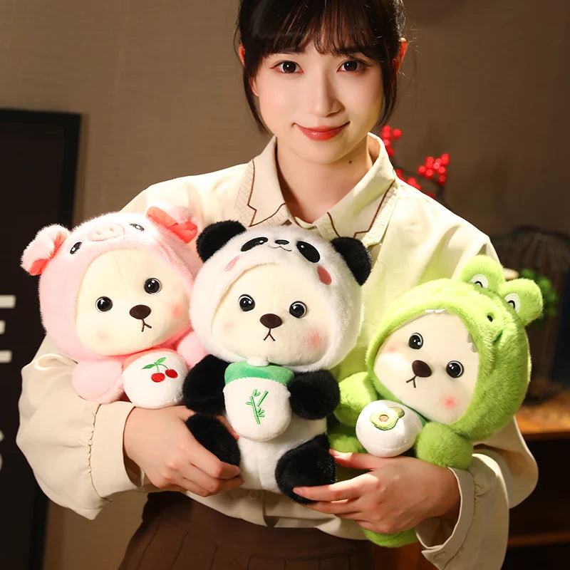 25/35cm Anime Cosplay Joint Bear Plush Toy Cute Stuffed Animals Bunny Duck Shark Pig Plushies Doll Kawaii Soft Toys For Girls