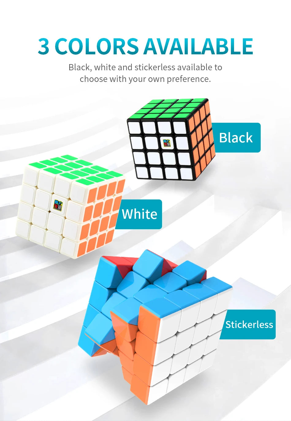MoYu Meilong4 4x4x4 Magic Cube Meilong Stickerless Speed Cube Puzzle Children Gift Adult Educational Professional Fidget Toys