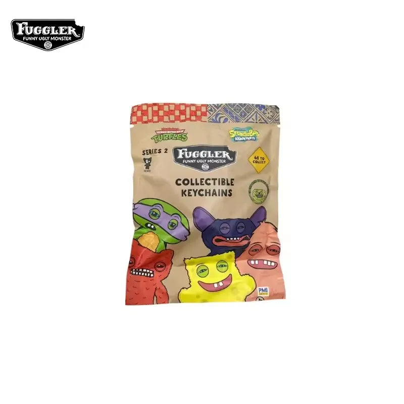 Original Fuggler Random Keychain Blind Box 2 Figure Ugly Funny Monster Tooth Wide Eyed Weirdo Collection Model Bag Pendant