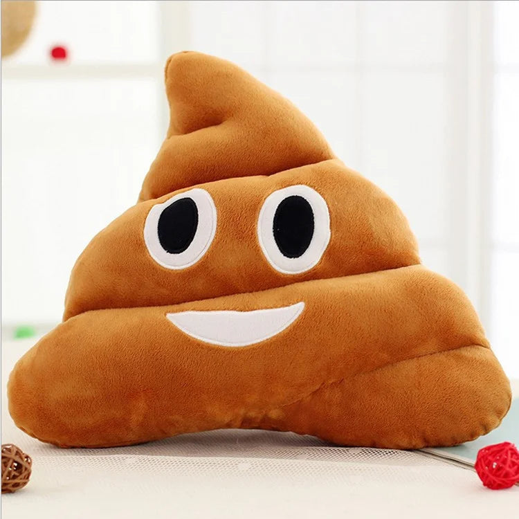 Funny Plush Pillow Super Poop Soft Toy Cute Face Expression Shit Doll Poop Stuffed Toy for Children Birthday Christmas Gift