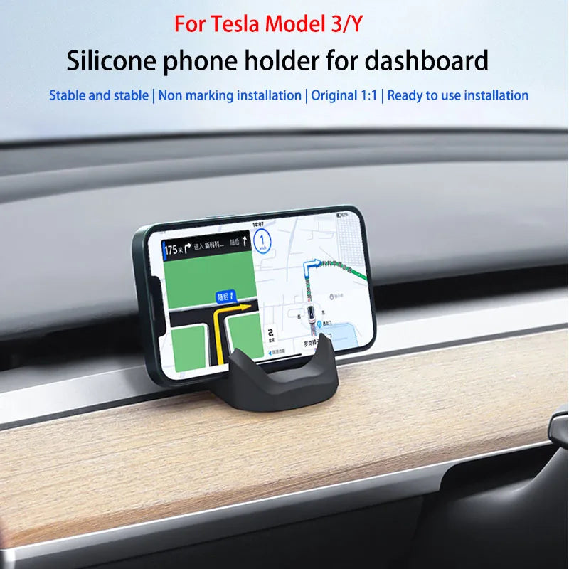 For Tesla Model 3 Y Highland 2017-2025 Liquid Silicone Rubber Car Phone Holder No trace Clip-on For Dashboard Air Vent