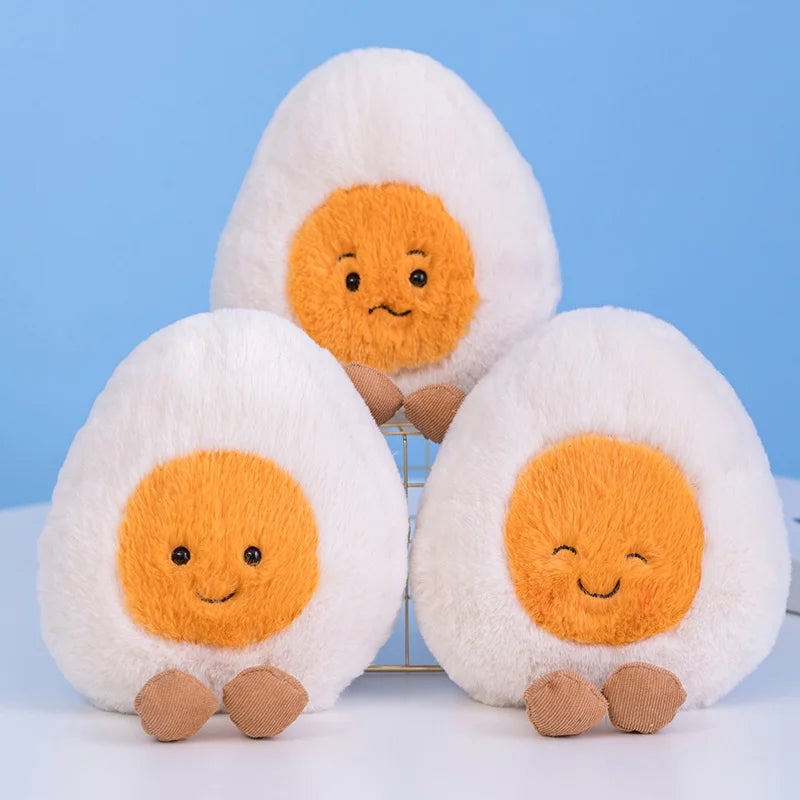 New Cartoon Egg Stuffed Toy Expression Food Bread Toast Series Breakfast Doll Fun Decoration Pillow Baby Comfort Doll Xmas Gifts