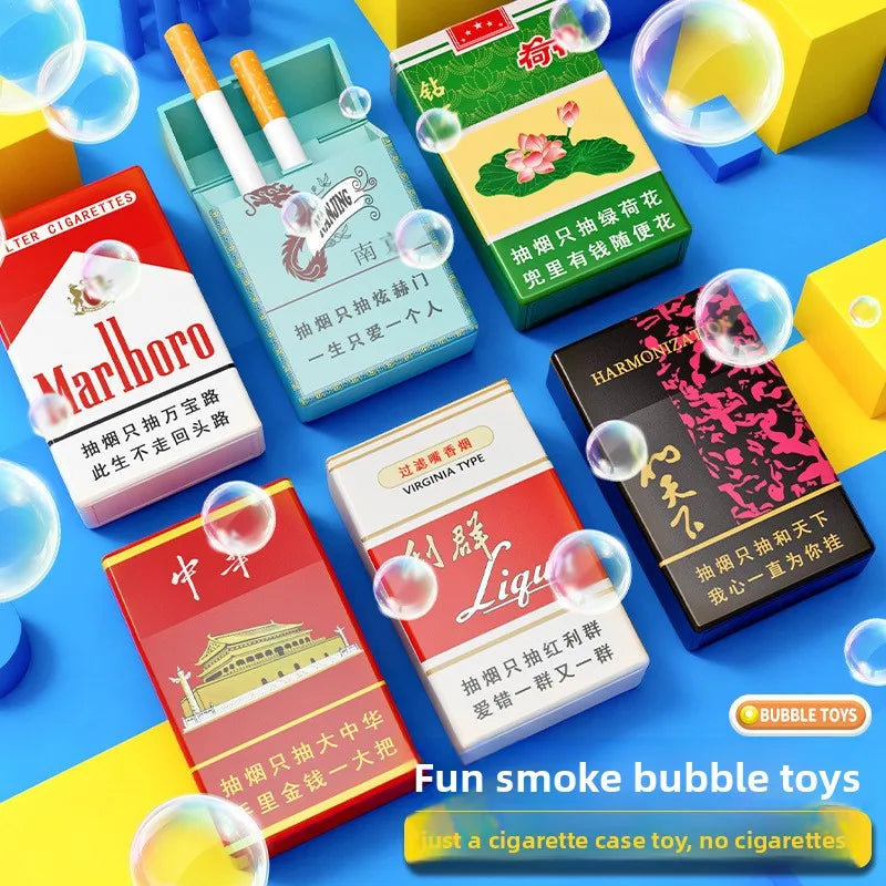 Funny Fake Cigarette Bubble Toy–No Tobacco! Realistic Pack Design with Bubble Liquid Inside. Great Prank Gift for Teens&Adults!