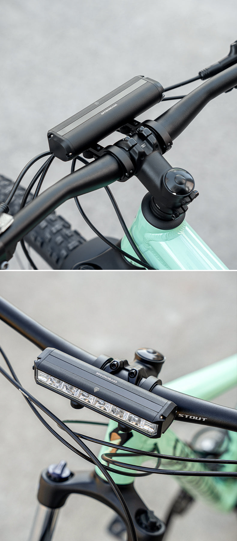 OFFBONDAGE Bicycle Light Front  Bike Light Waterproof Flashlight USB Charging MTB Road Cycling Lamp Accessories