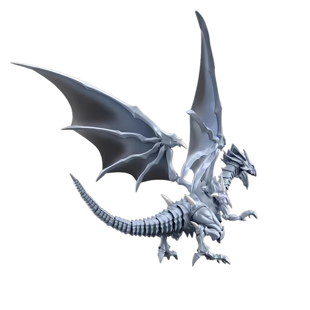 【New-Hot】Yu-Gi-Oh Arrogant Dragon Blue-Eyes White Dragon  Assembly Model Figure Desktop Decoration Holiday Birthday Gift