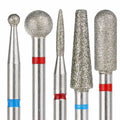 5PCS Diamond Nail Drill Bit Set of Milling Cutters for Manicure Diamond Bit Cuticle Remove Nail Bits for Electric Drill Machine