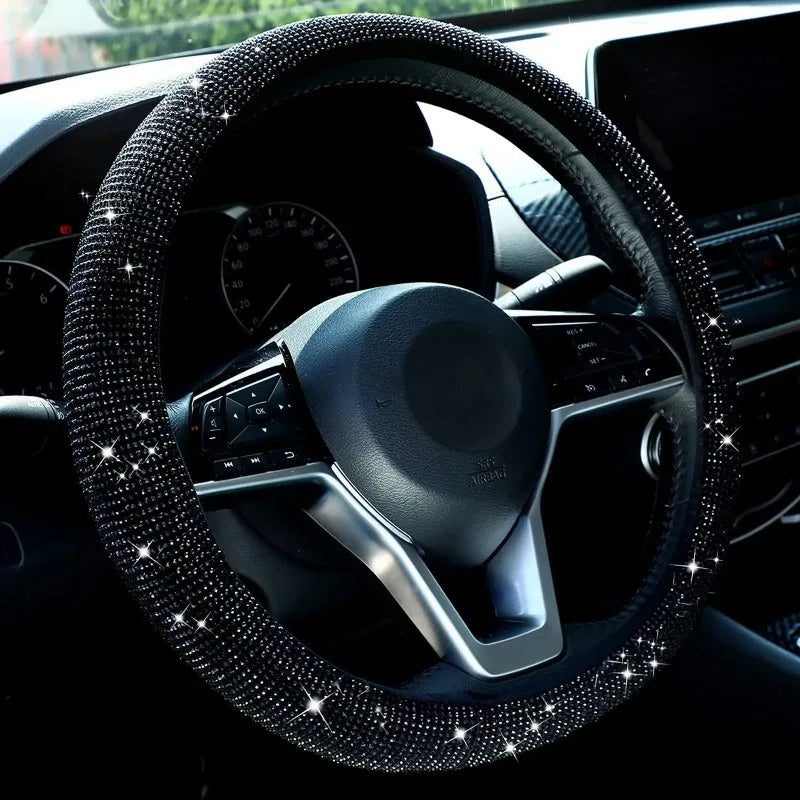 Universal Car Steering Wheel Cover Protector Anti-Slip Universal Size Fit 15inch /38cm Diameter Fashionable Car Accessories