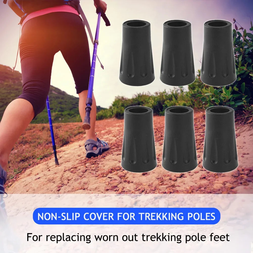 Anti-Slip Hiking Sticks with Cap Protection Cap Pointe De Canne De Marche Cushioning Tips 6/12 Pieces Escalade