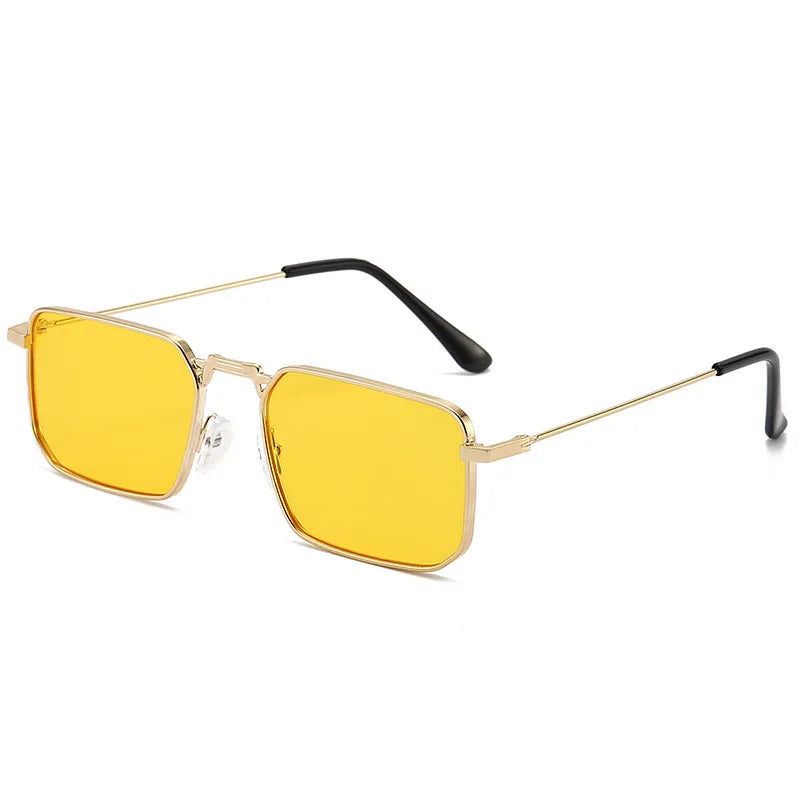 High Quality Rectangle Sunglasses Women Metal Frame Glasses Vintage Brand Square Sun Glasses for Men Shades Female Eyewear