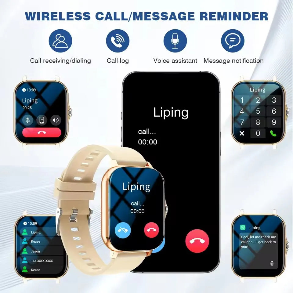 2026 New Bluetooth Call Smart Watch Information Push Men Women Health Monitoring Watch Pedometer IP68 Smartwatch For Android IOS