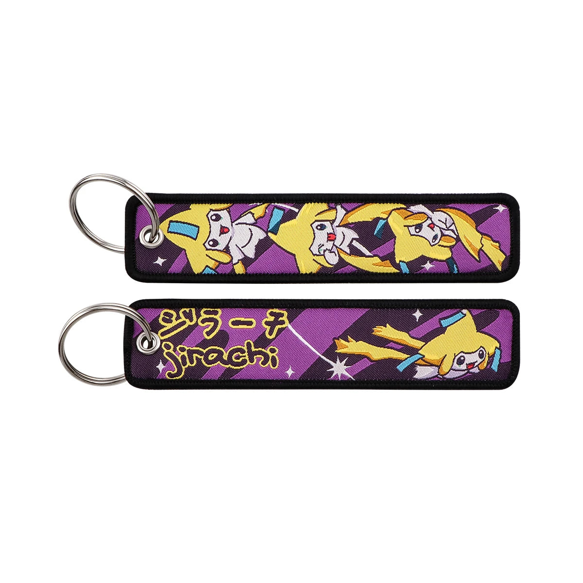 Cute Anime Elf Embroidery Key Fobs Cool Game Key Tags Keychains for Motorcycles Cars Fashion Key Rings Accessories Gifts 1pcs