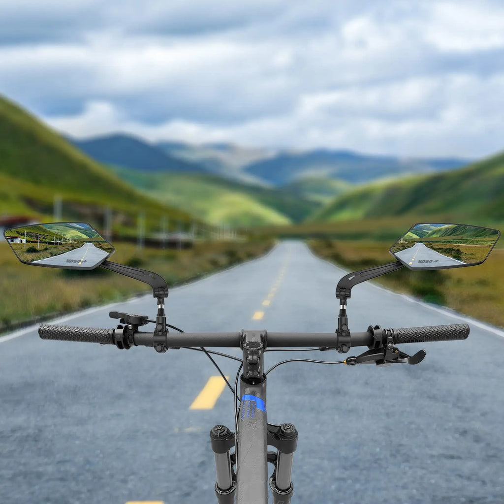 Bicycle Rearview Bike Adjustable 360° Rotate Wide Angle Mirror Road Bike Handlebar Rear View Mirrors Bicycle Accessories