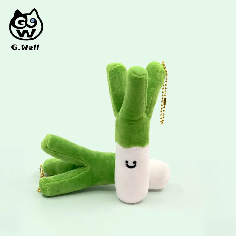 15CM New Anime Hatsune Miku scallion Q version Kawaii Figure Plush cartoon Toys bag Pendant Cosplay props Gifts