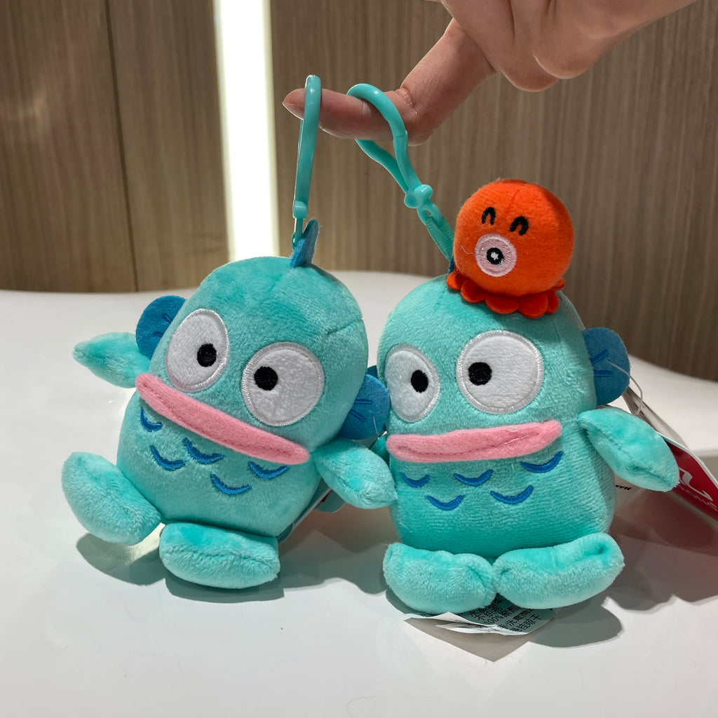 Genuine Sanrio Hangyodon Melody Kuromi Pendant Plush Toys Small Charms Sayuri Model Doll Stuffed Toys Girls Boys Birthday Gifts