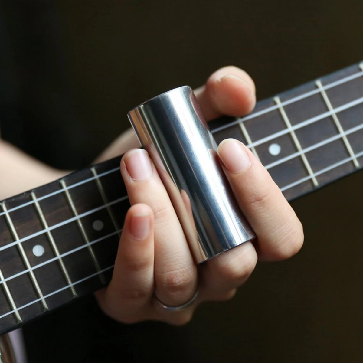Miwayer Slider 60MM High Guitar Slide Bar Stainless Steel Metal/Glass Finger Slides Ukulele String Instruments Guitar Accessorie