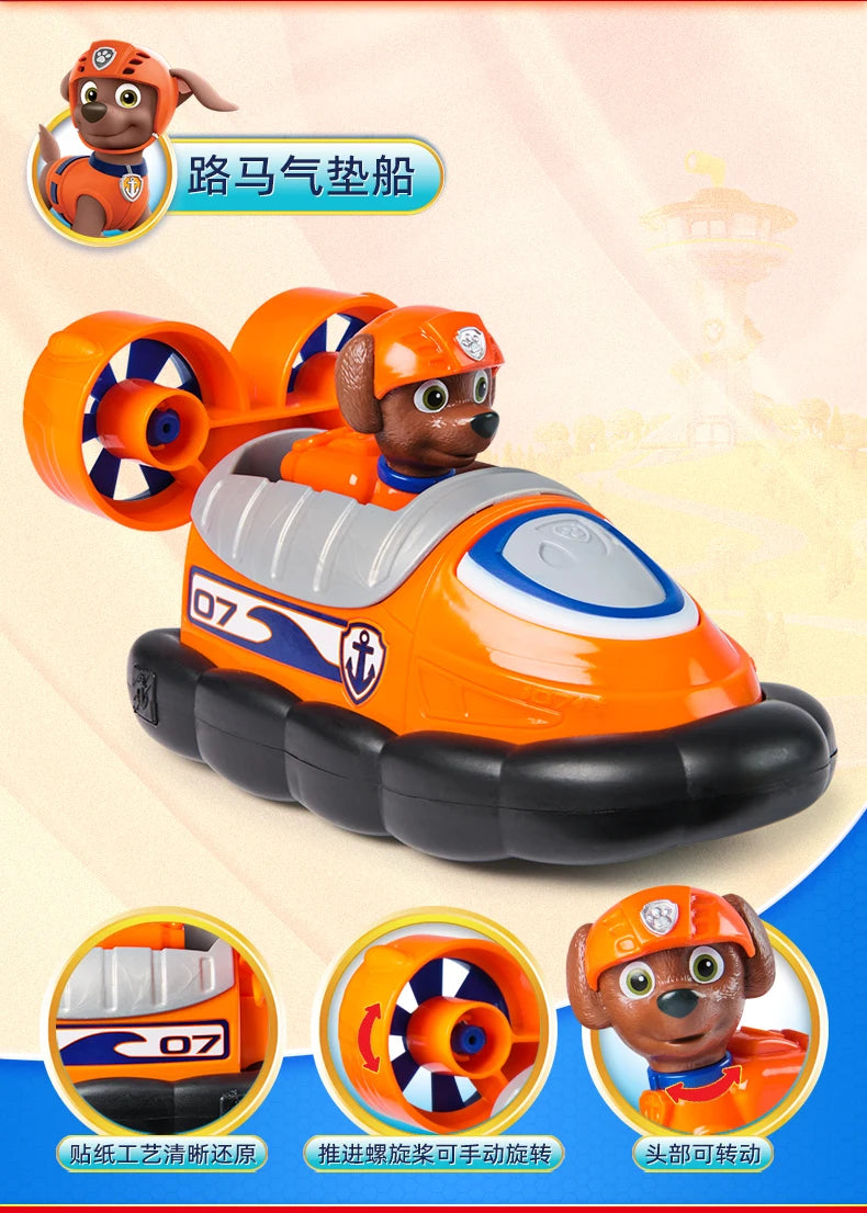 100% Genuine Paw Patrol Kids Toy vehicles with Action Figure Dogs Anime Doll Kids Model Children Birthday Christmas Gift