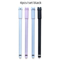 4/8/12pcs Creative Cat Erasable Gel Pens Set 0.5mm Washable Handle Magical Blue/Black Ink Erasable Refills Rod Writing Stationer