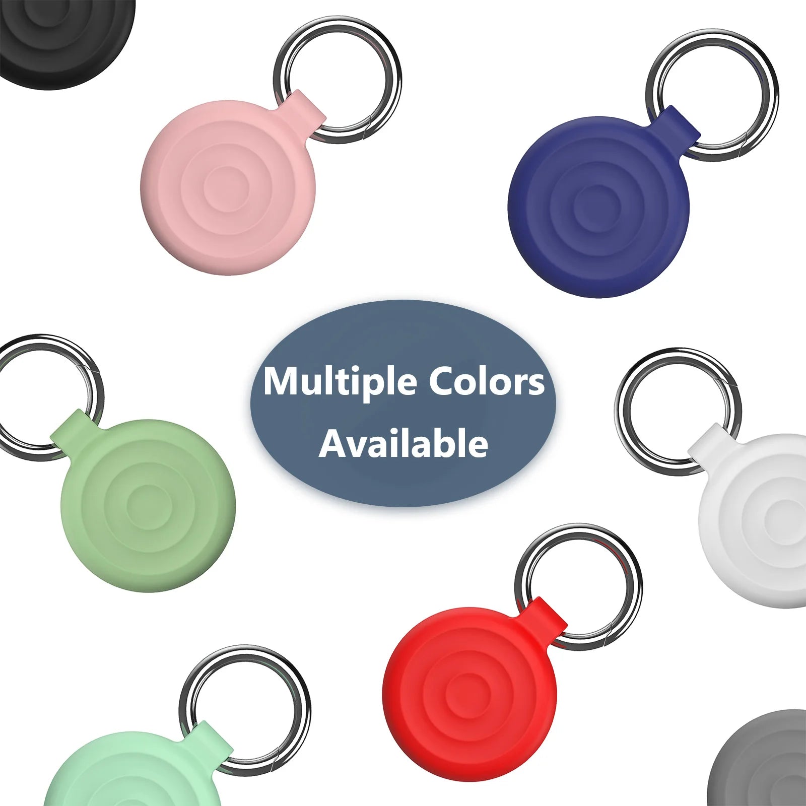 Upgraded Silicone Waterproof Airtag Keychain Holder Case for Airtag, Lightweight Anti-Scratch, for Luggage, Keys, Backpacks
