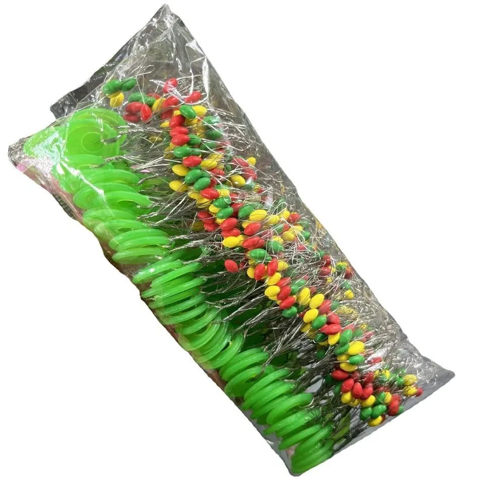 600pcs 100 Groups Float Rubber Stopper Fishing Bobber Stopper Float Oval Bean Space Fishing Line Tackle Accessories