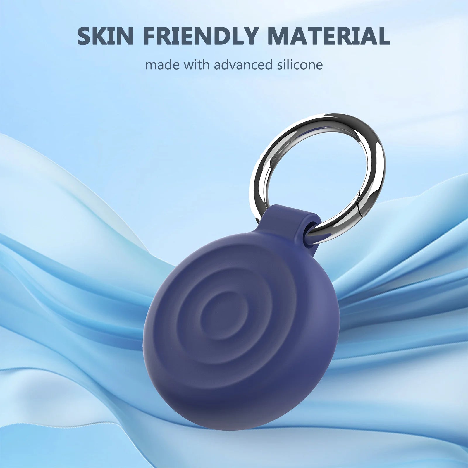 Upgraded Silicone Waterproof Airtag Keychain Holder Case for Airtag, Lightweight Anti-Scratch, for Luggage, Keys, Backpacks