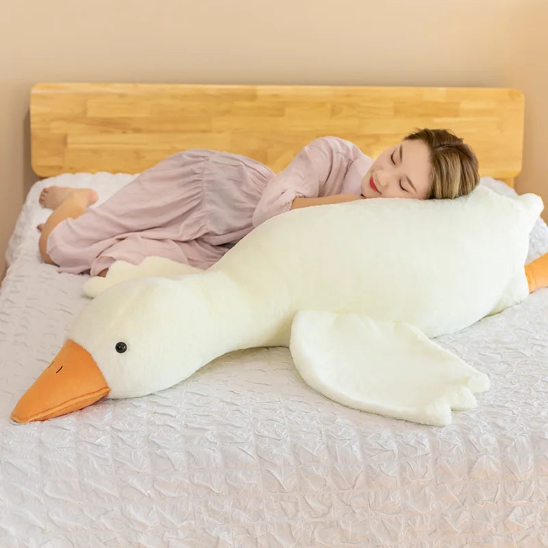 50/90/130CM Funny Hot Goose Plush Stuffed Soft Duck Sleeping Pillow Sofa Cushion Kids Girlfriend Birthday Gift