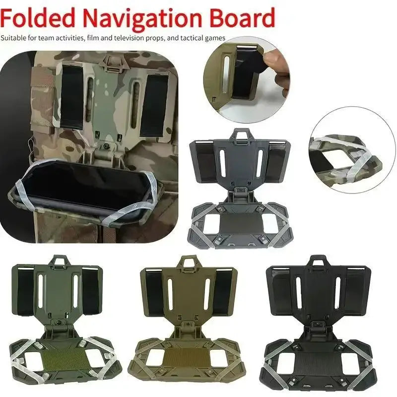 NEW Tactical MOLLE Folded Navigation Board Mobile Phones Navigator Holder Vest Chest Bag Admin Panel Hunting Vest Accessories