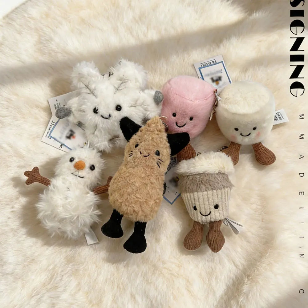 Hot tea bag Jc Cute Plush Toy label cute girl bag charm plush toy keychain Kawaii plush toy Limited New Gift bag