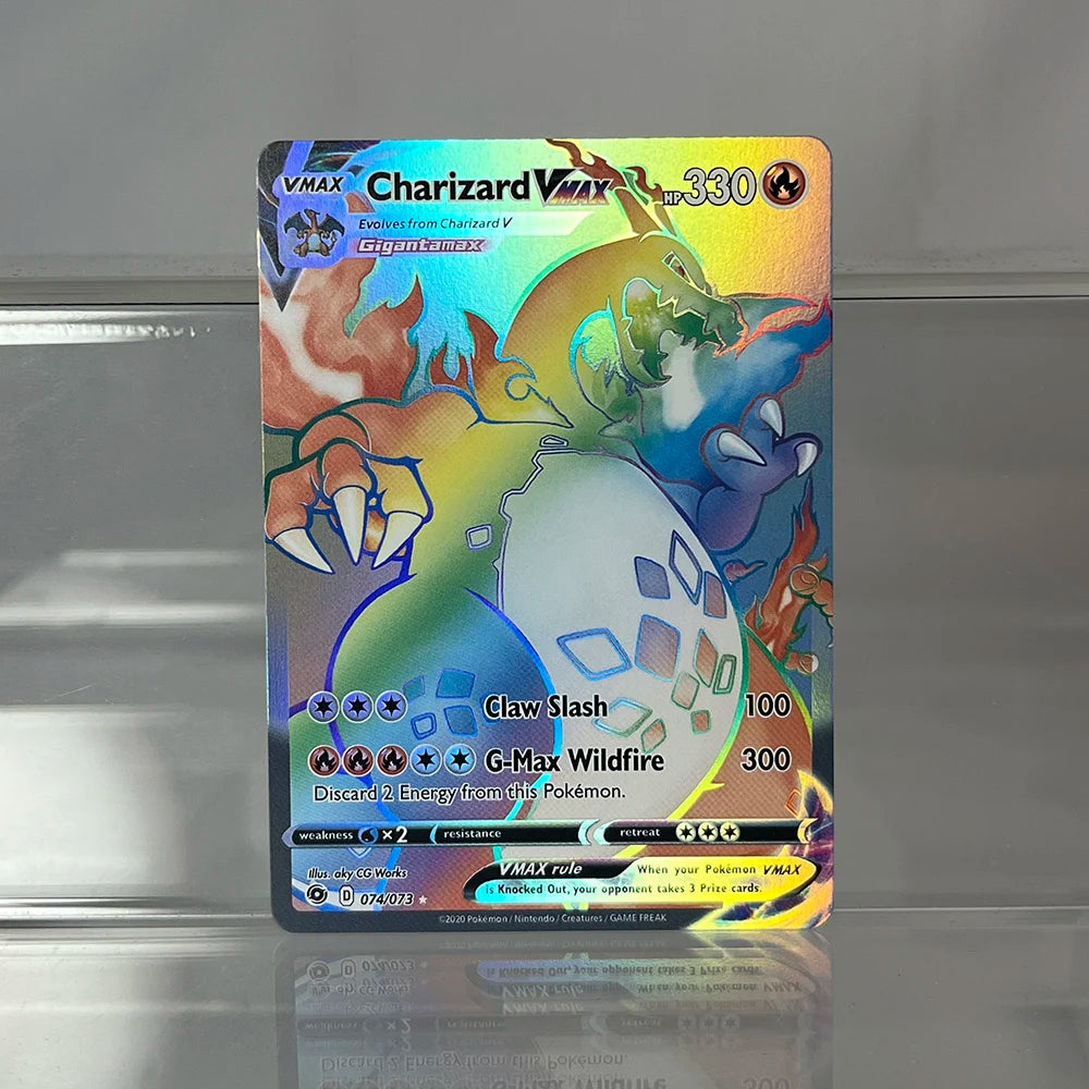 Charizard PTCG Single Collection Card 1st Edition 1996 Vmax Ex Rare Rainbow Card PKM Proxy Cards Toys Gifts
