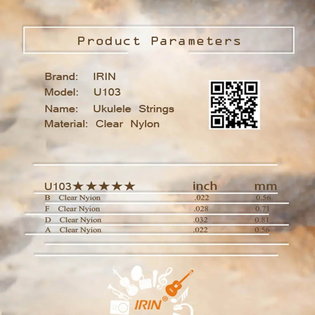 IRIN Professional Ukulele Strings Black Clear Nylon Strings Colorful Ukulele Strings Stringed Instrument Parts Accessories