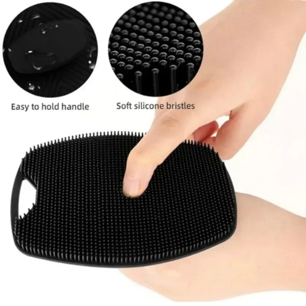4PCS Set Silicone Body Scrubber Soft Exfoliating Brush for Face Gentle Shower Massage and Skin Cleansing Bathroom Accessories