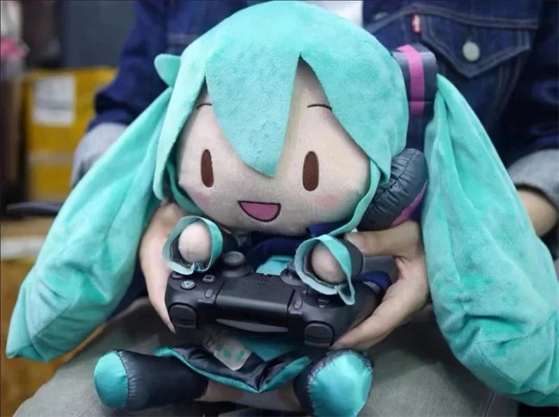 32Cm Kawaii Hatsune Miku Plush Doll Anime New Bow Miku Preciality Plush Pillow Sofa Ornaments Birthday Present Room Decoration