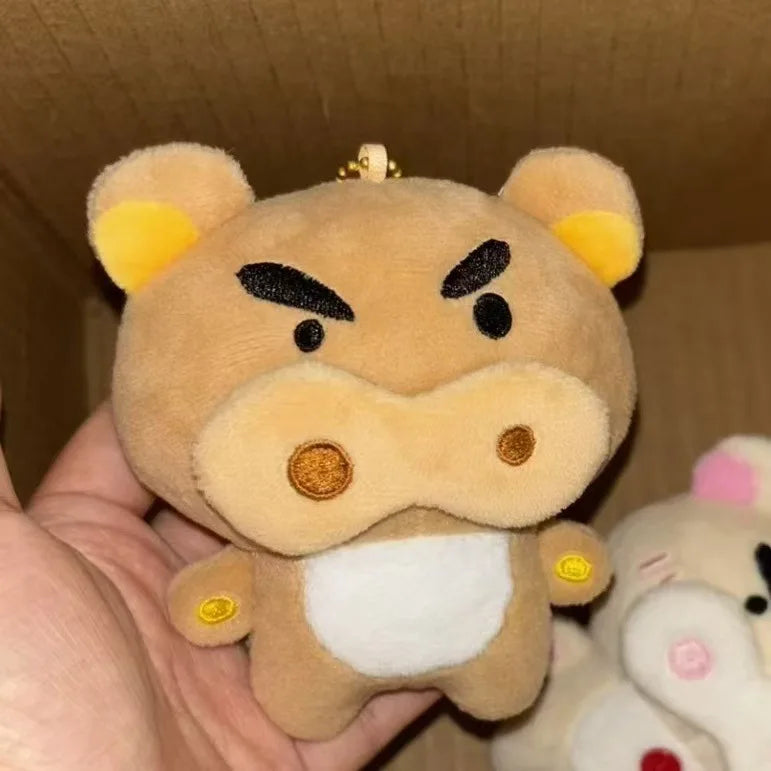New Cute Bear Pig Plush Keychain Funny Expression Soft Toy Pendant Cartoon Doll Kawaii Decor Bag Xmas Cute Gift For Friends Kids