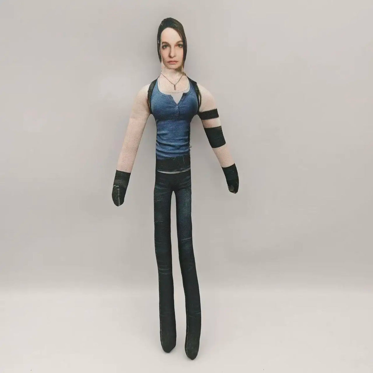 Funny 28cm With Body Wire Flexible Anime Resident Game Evil Character Leon Scott Kennedy and Ada Wong Plush Toys Plushie Doll