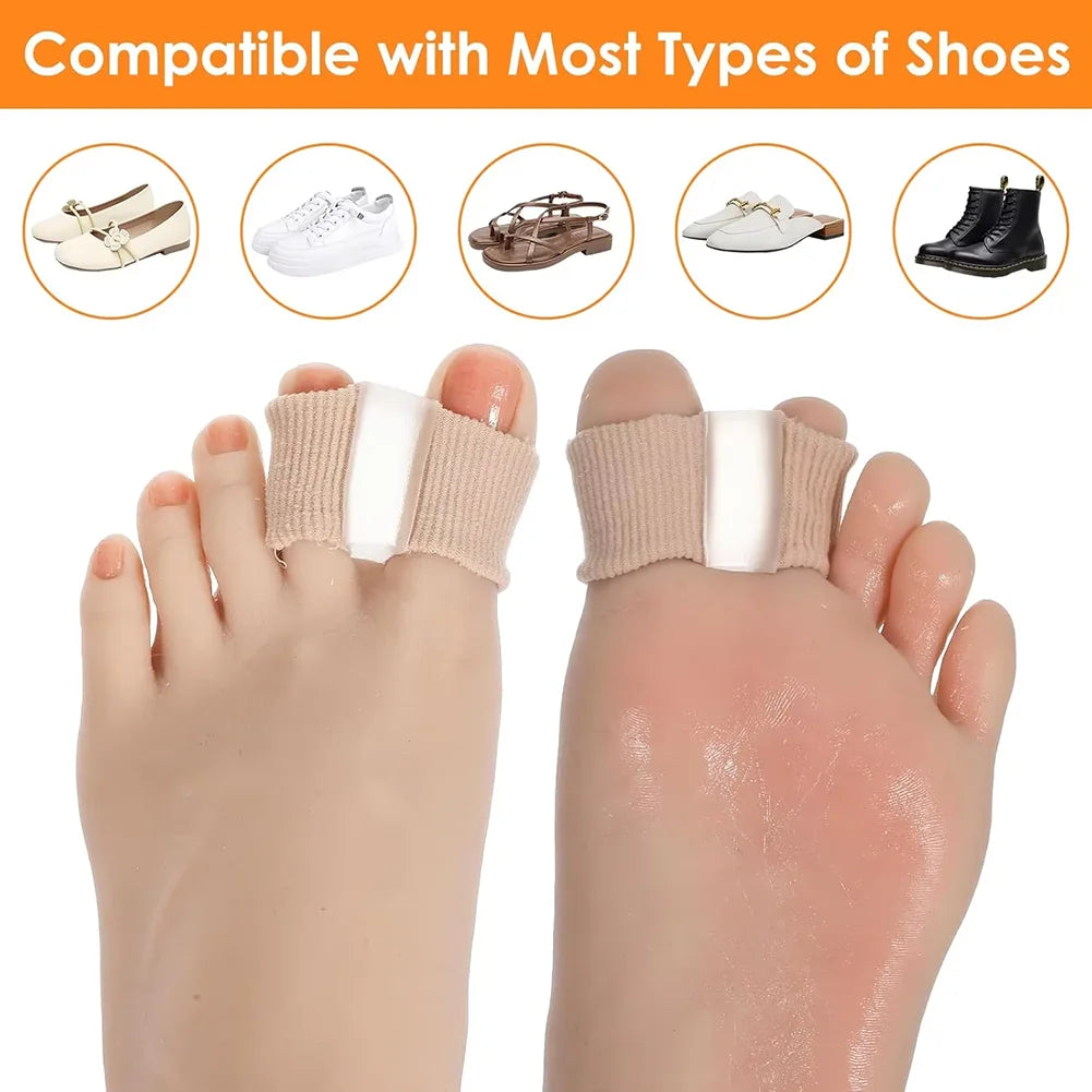 1/3/6pcs Toe Spreader Finger Separator Orthopedic Silicone Valgus Corrector Straightener with Elastic Bands Thumb Correction