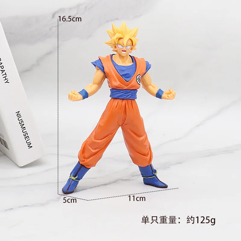 Anime Dragon Ball Z Super Saiyan Model Son Goku Scene PVC Action Figure 18cm Statue Collectible Toy Action Model Doll Kids Gifts