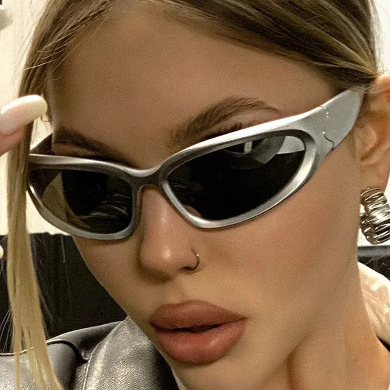 Y2k Classic Punk Wrap Around Vintage Sunglasses Women Men Luxury Brand Designer Sun Glasses Fashion Sport Eyewear Goggles