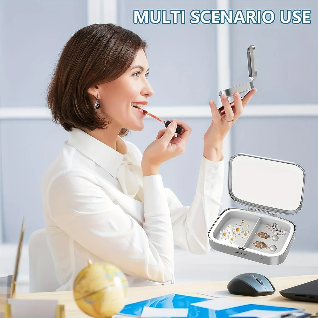 Lucky Catch Sardines Print Metal Pill Box, Portable 2-Compartment Travel Pill Organizer for Vitamins & Pills