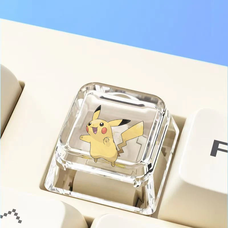 Cross mechanical keyboard personalized anime keycap single Charmeleon Blastoise Eevee transparent cartoon keycap