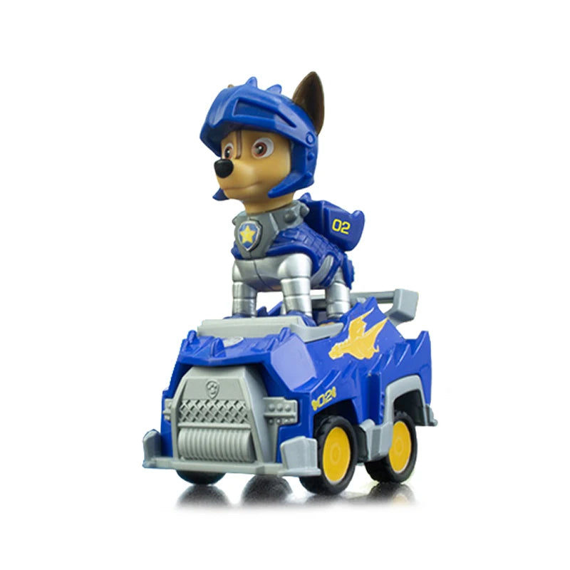 Genuine Paw Patrol PVC Cartoon Model Car 4-6cm Ryder Mashall Chase Rubble Skye Puppy Patrol Toys Figure Children Christmas Gifts