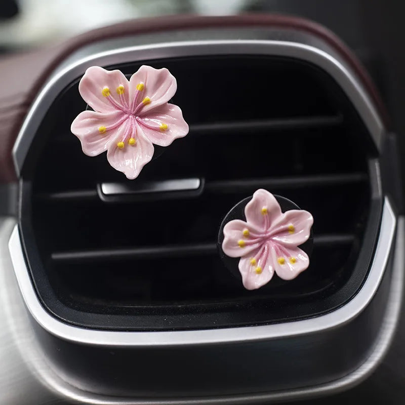 2pcs Car Perfume Clip Flower Air Outlet  Decorations Car Air Conditioner Air Vent Personalized Interior Decoration Accessories