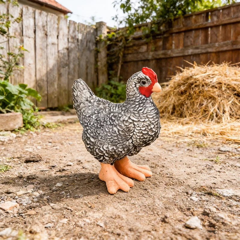 Oenux Lovely Farm Animals Hen Turkey Chook Chicken Cock Action Figure Model Figurines Poultry Miniature Educational PVC Kid Toy