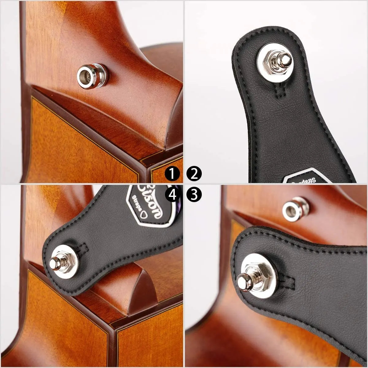 Guitar Strap Buttons Pins 1\2\4PCS 3 Color For Choose Premium Guitar Strap Locks Metal Security Strap Buttons Metal End Pins