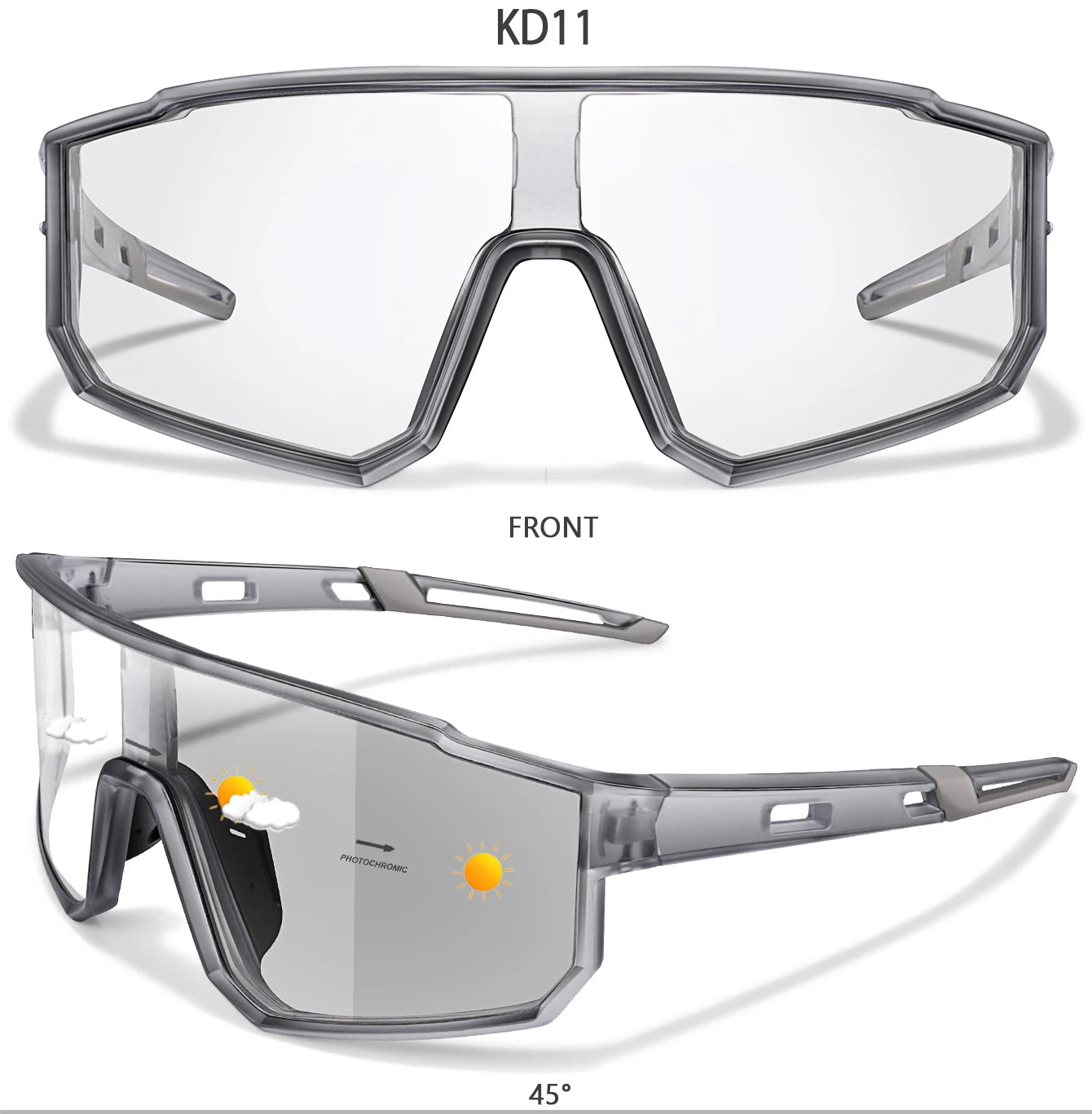 New Style Brand Photochromic Eyewear Men Women Bicycle MTB Bike Running Fishing Cycling Glasses Comfortable Windproof Goggles