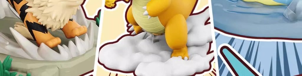10cm Pokemon Figure Set, Charizard Blastoise Venasaur Arcanine Lapras, PVC Action Model Statue for Collection Display Gift