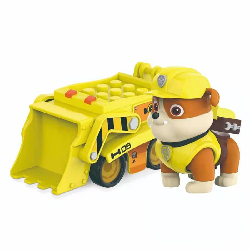 Genuine Paw Patrol PVC Cartoon Model Car 4-6cm Ryder Mashall Chase Rubble Skye Puppy Patrol Toys Figure Children Christmas Gifts