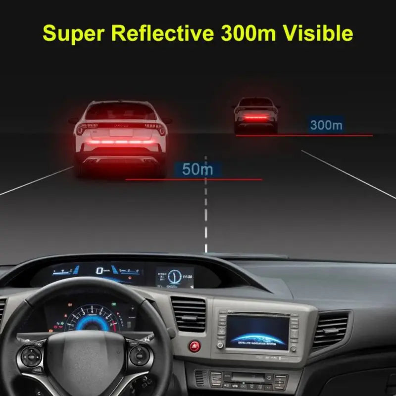 Car Wheel Hub Reflective Stripes Door Handle Safety Warning Sticker Car Rear Warning Tape Automobile Sticker Exterior Accessorie