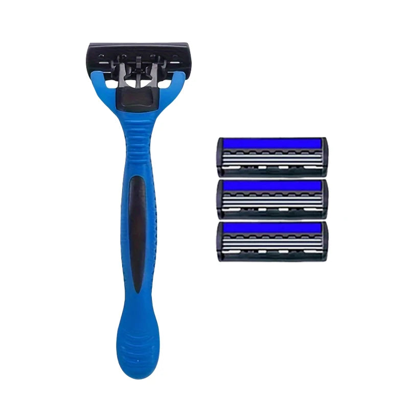 NEW Shaver Men Razor Shaving 3 Layer Stainless Blade Shaver Reusable Safety Razor Hair Removal Shaver Imported Blade Multi Tool