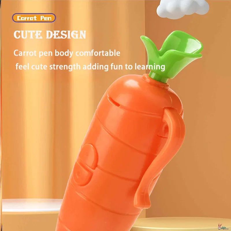 New Hot Sale Cute Carrot Voice Recorder Toy Ballpoint Pen 2 in 1 Multifunctional Writing Tool