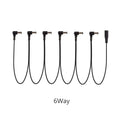Daisy Chain Cable 1 to 2 3 5 6 8 10 Ways Guitar Effect Pedal Accessory 9V DC Adapter Plug Power Cord