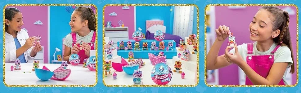 Surprise 5 Capsule Toys Newborn Unicorn Squad Mini Rainbocorn Blind Box Surprise Ball Anime Figure Collectible Toys